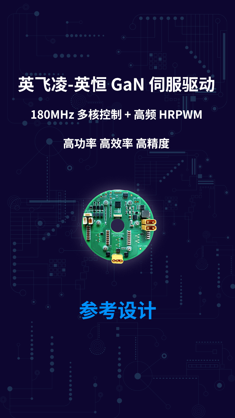 英飞凌英恒GaN伺服驱动180MHz多核控制+高频HRPWM 高功率、高效率、高精度